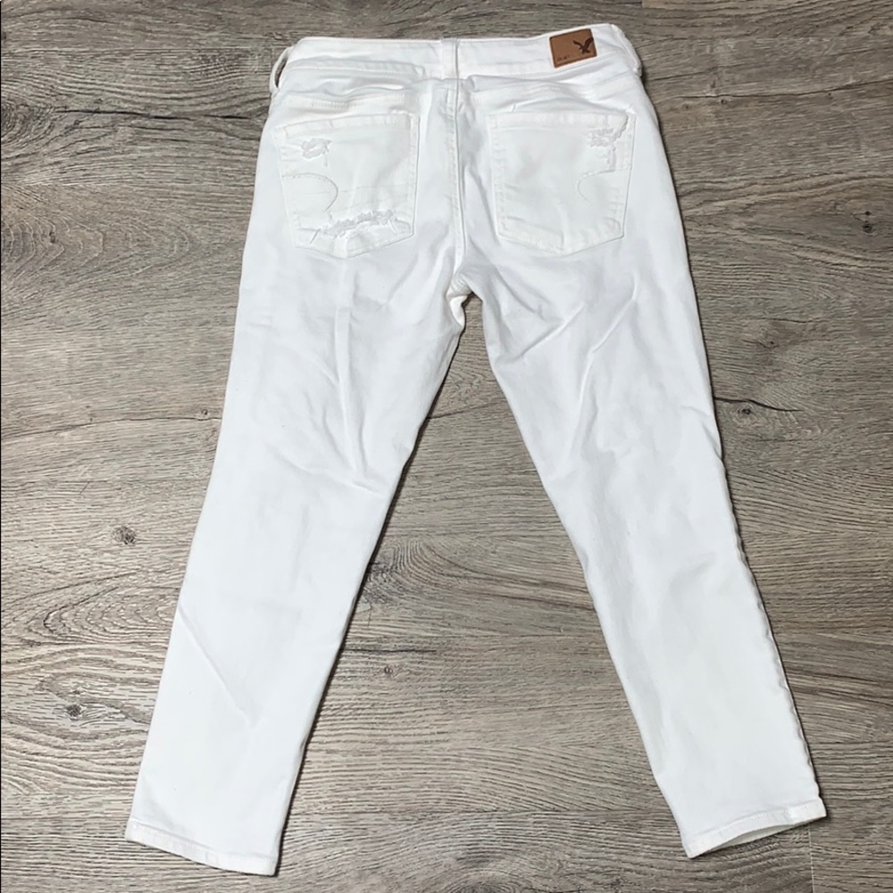 American Eagle White Ripped Jeans - Picture 4 of 6